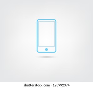 Abstract phone icon / button for websites (UI) or applications (app) for smartphones or tablets. Pictogram