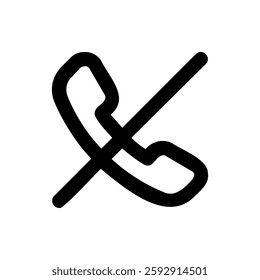 abstract phone off Shape line icon 