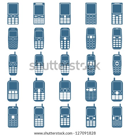 Abstract phones icon vector set