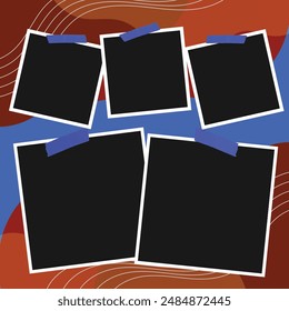 Abstrakte Fotorahmen Collage Art Vorlage Hintergrunddesign