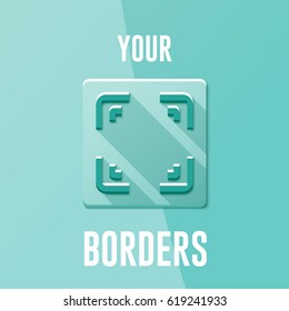 Abstract Photo Shot Action Product Icon or Button for Your Software 
