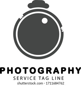 Abstract photography camera len logo