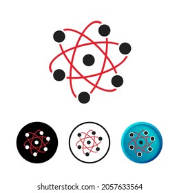 Abstraktes Physiksymbol Illustration Flaches Design
