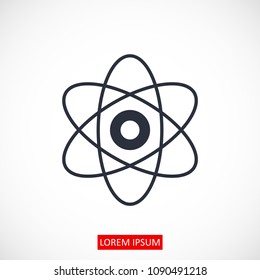 abstract physics science model icon, stock vector illustration flat design style