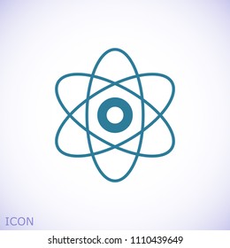 abstract physics science model icon, stock vector illustration flat design style