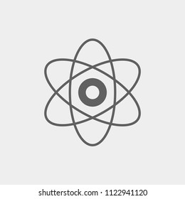 abstract physics science model icon, stock vector illustration flat design style