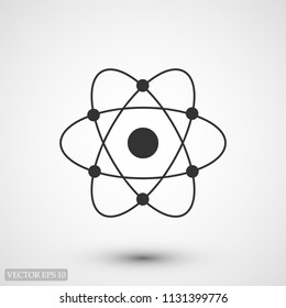 abstract physics science model icon, stock vector illustration flat design style

