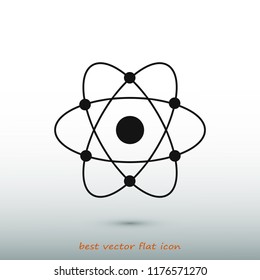 abstract physics science model icon, stock vector illustration flat design style
