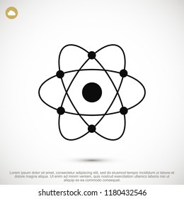 abstract physics science model icon, stock vector illustration flat design style

