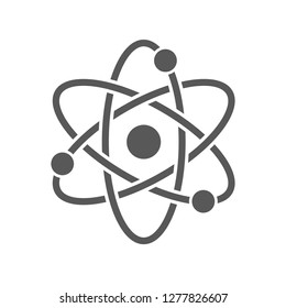 abstract physics science model icon, vector illustration