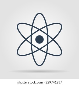 abstract physics science model icon, vector illustration. Flat design style.