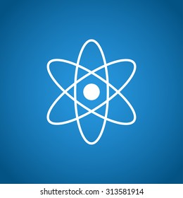 abstract physics science model icon, vector illustration. Flat design style.