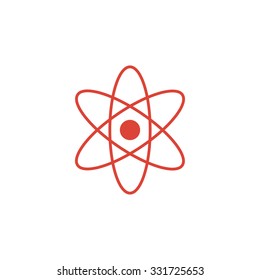 abstract physics science model icon, vector illustration. Flat design style.