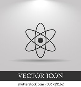 abstract physics science model icon, vector illustration. Flat design style.