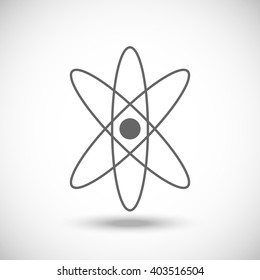 abstract physics science model icon, vector