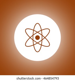 abstract physics science model icon, vector illustration. Flat design style.