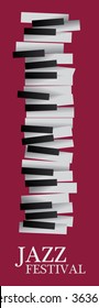 Abstract Piano Art Background, Keys (Vector Art)