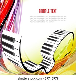 Abstract piano background. 10 eps vector.