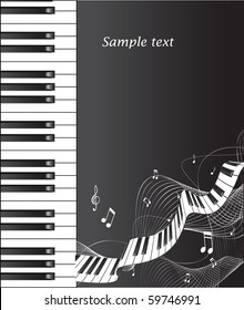 Abstract piano background. 10 eps vector.