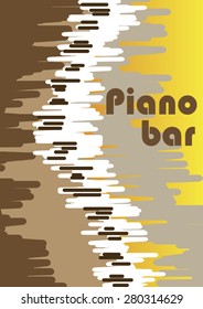 Abstract piano bar poster