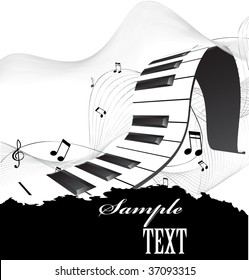   Abstract piano keyboard