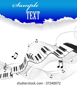 Abstract piano keyboard
