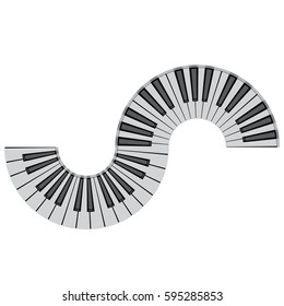 Abstract piano keyboard