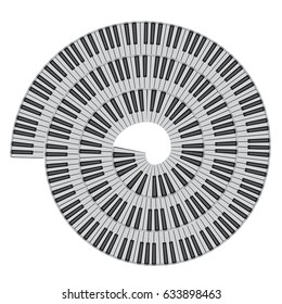 Abstract piano keyboard