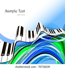Abstract piano keyboard