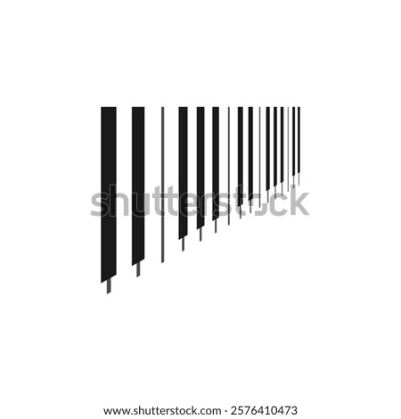 Abstract piano keyboard with black and white keys.