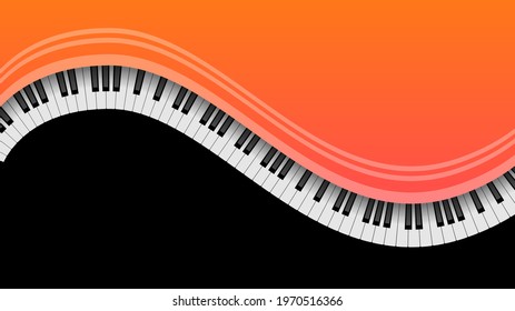 Abstract Piano Keys Music Keyboard Instrument Song Melody Vector Design Style