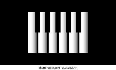 Abstract Piano Keys Music Keyboard Instrument Song Melody Vector Design Style