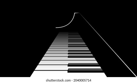 Abstract Piano Keys Music Keyboard Instrument Song Melody Vector Design Style