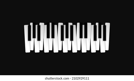 Abstract Piano Keys Music Keyboard Instrument Song Melody Vector Design Style