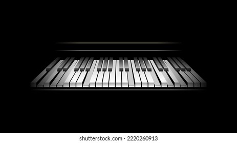 Abstract Piano Keys Music Keyboard Instrument Song Melody Vector Design Style