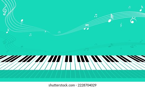 Abstract Piano Keys Music Keyboard Instrument Song Melody Vector Design Style