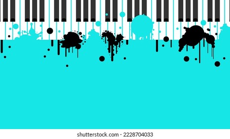 Abstract Piano Keys Music Keyboard Instrument Song Melody Vector Design Style