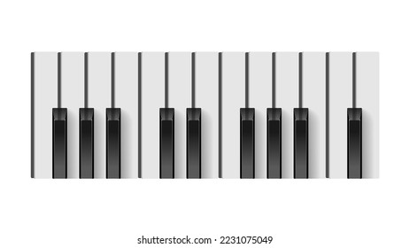 Abstract Piano Keys Music Keyboard Instrument Song Melody Vector Design Style