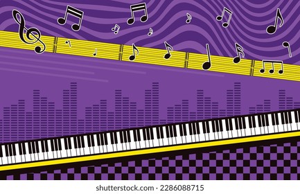 abstract piano musical flat background