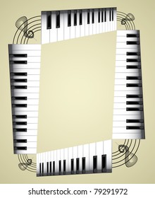 Abstract piano roll as the staircase - an illustration