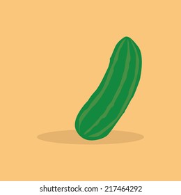 abstract pickle on a light orange background
