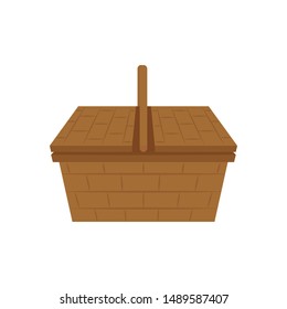 abstract picnic basket on a white background, vector illustration design