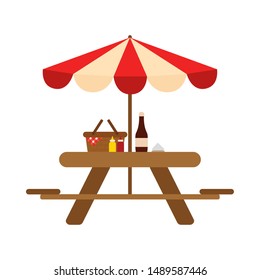 abstract picnic object on a white background, vector illustration design