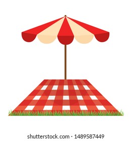 abstract picnic object on a white background, vector illustration design
