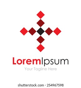 Abstract pictogram cross simple business icon logo