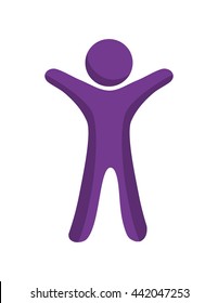 Abstract Pictogram icon. Person design. Vector graphic
