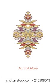 Abstract picture with cartoon waves. Can be used as postcard, illustration