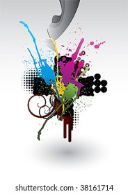 Abstract picture with color blots