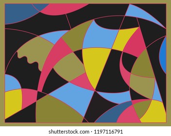 Abstract  picture with the different geometric forms