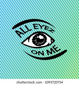 Abstract picture of Eye with text 